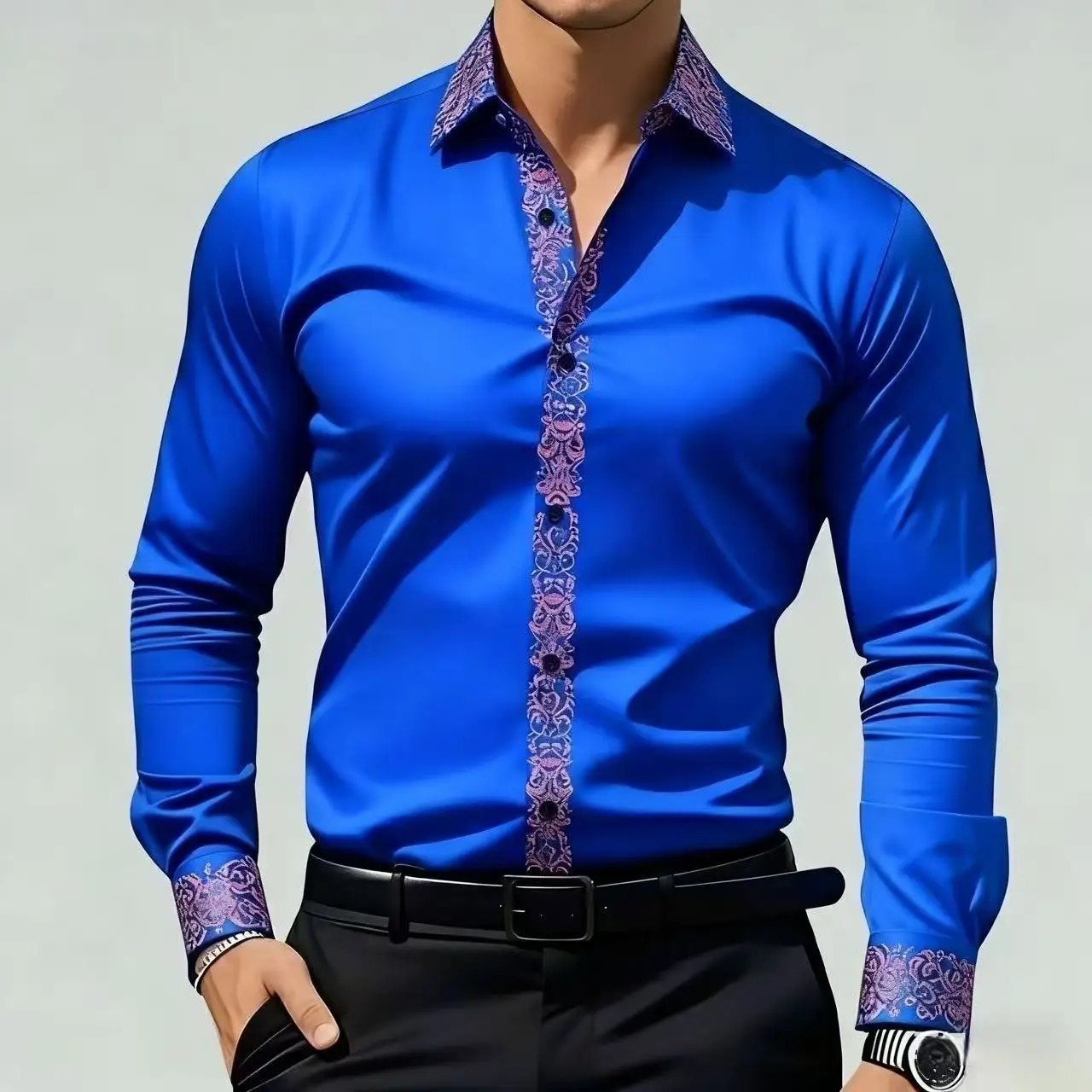 Men'S Formal Ethnic Wear - Мужская рубашка с этническим принтом, формальная