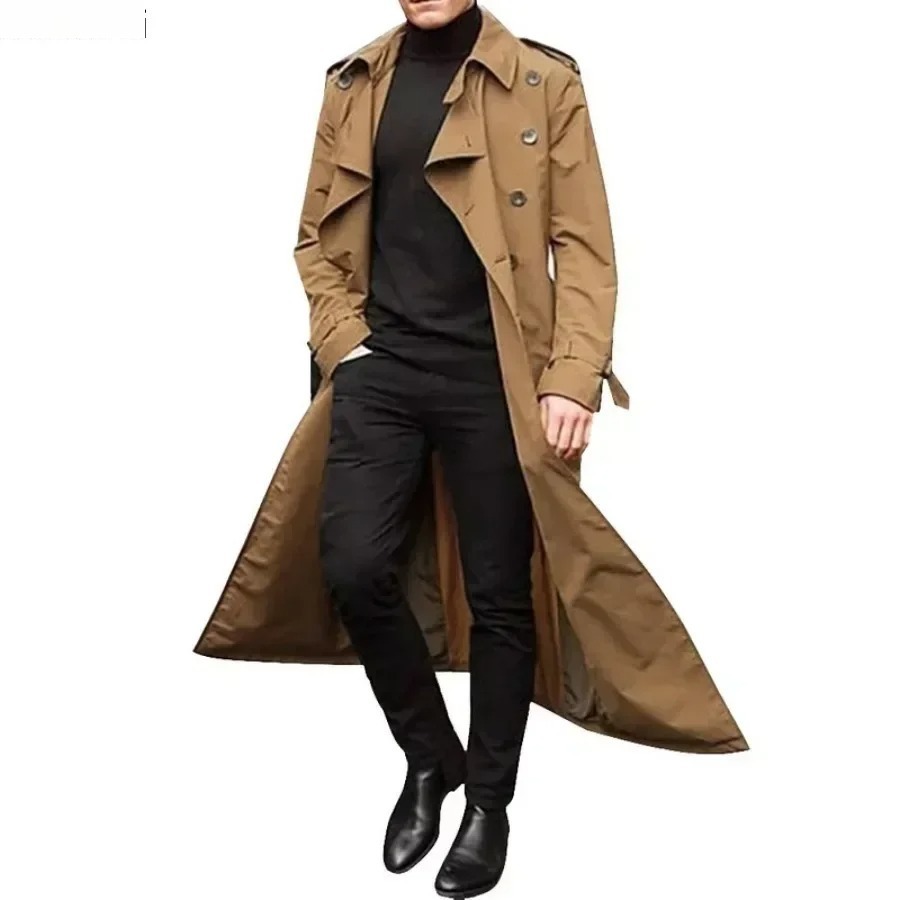 Men Formal Wear Coat - Мужские длинные плащи, куртка, модное элегантное