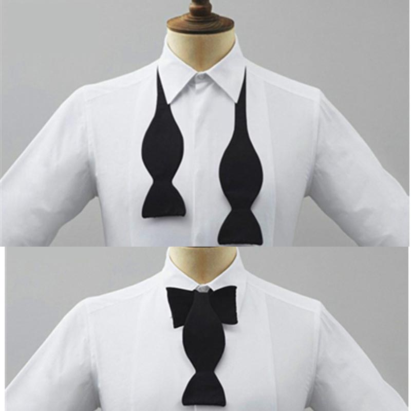 Men Formal Wear Black And White - Мужской формальный готовый галстук-бабочка с регулировкой,