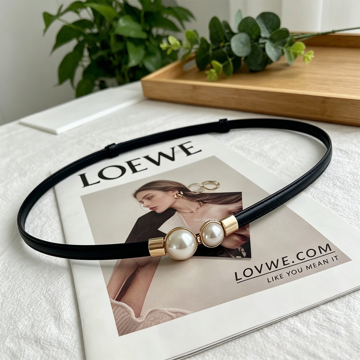Formal Belt Leather Thin - Женский тонкий пояс из искусственной кожи