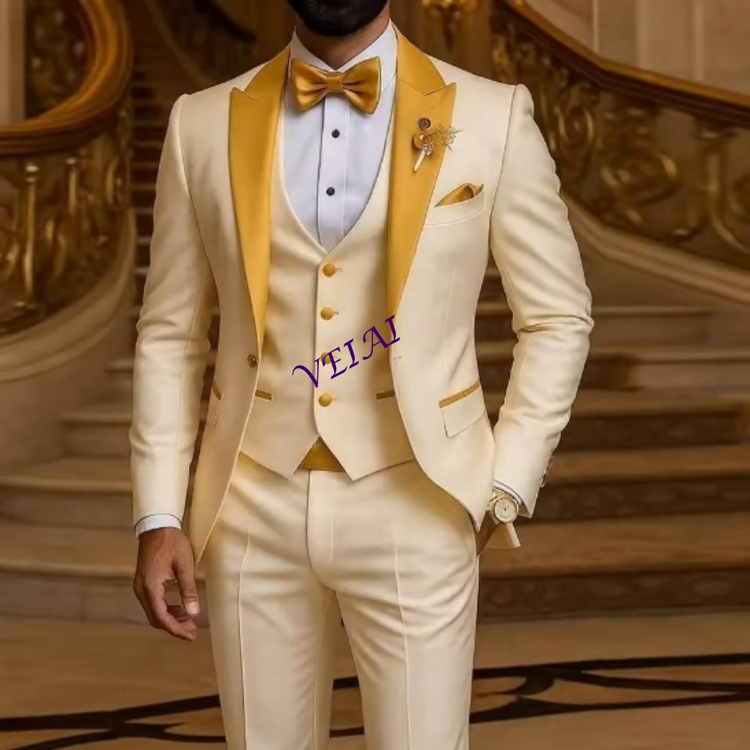 Men Formal Wear Coat - Мужской костюм цвета слоновой кости по