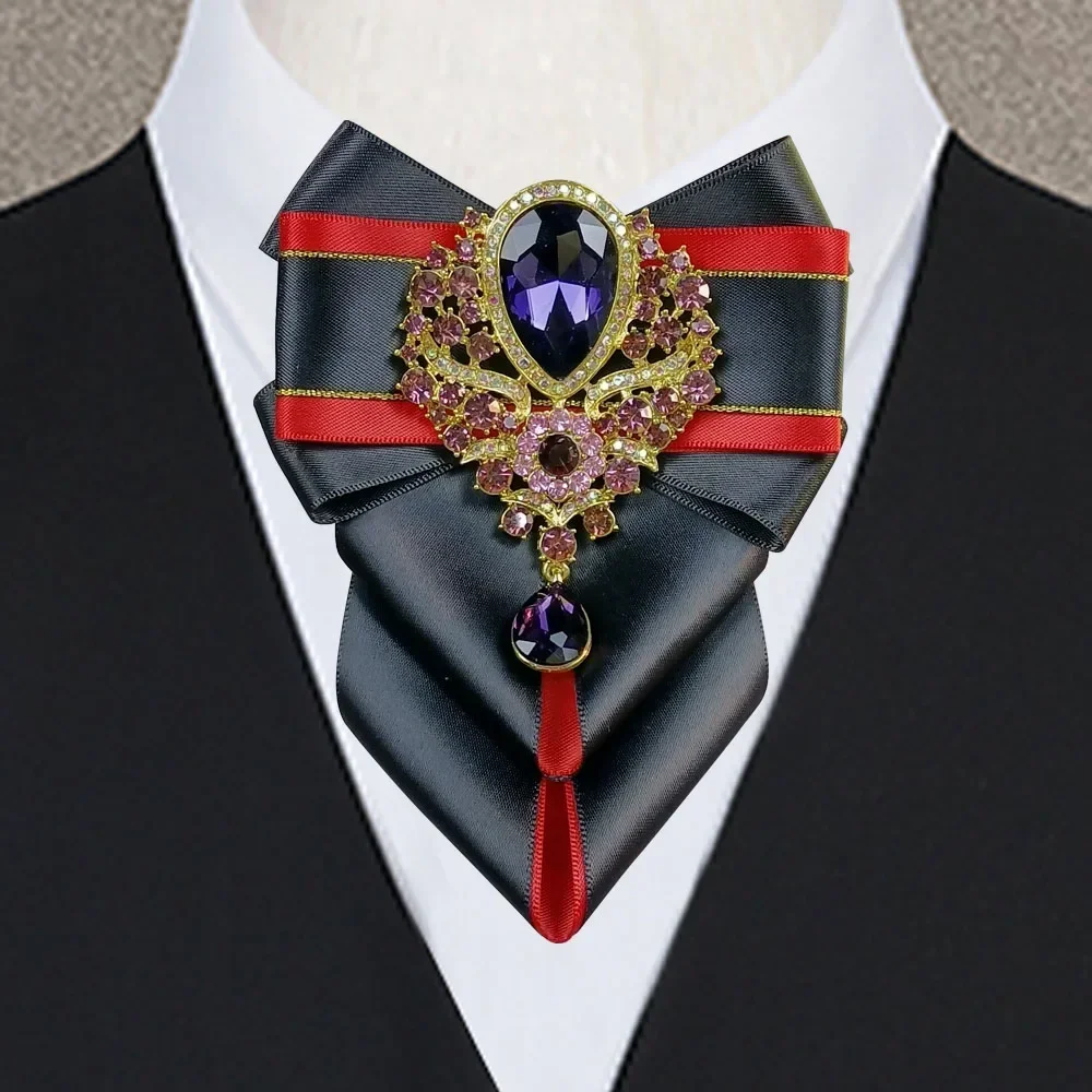 Men'S Formal Wear Jewelry - Роскошный оригинальный новый фиолетовый галстук-бабочка со