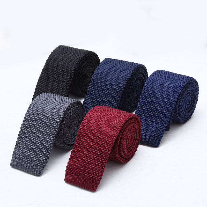 Men Formal Wear Black And White - Вязаные галстуки для мужчин 6 см,