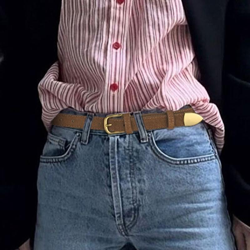 Formal Belt Leather Thin - Кожаный тонкий ремень с пряжкой, простой