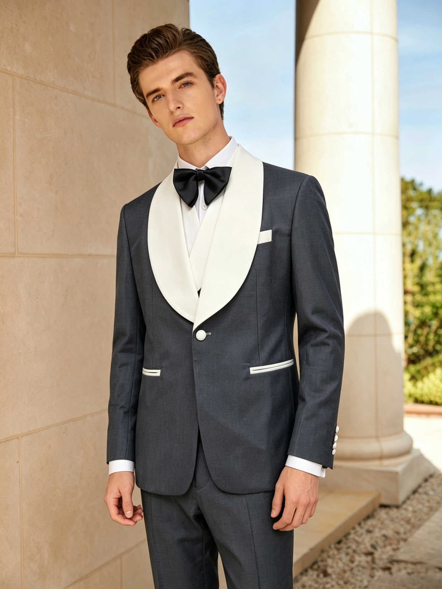 Men'S Formal Wear For Engagement - Элегантные мужские костюмы-смокинги с шалевым воротником,