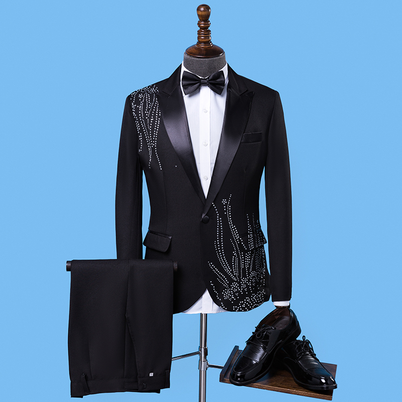 Мужской приталенный костюм с ч – обзор и цена Men Formal Wear Black And White