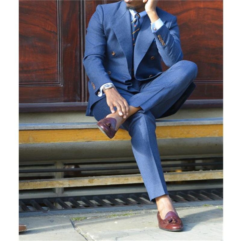 Темно-синие бриджи из двух пре – обзор и цена Men Formal Wear Pants