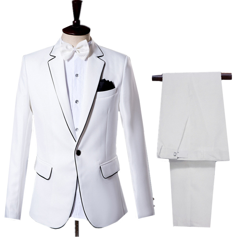 Новый мужской белый деловой по – обзор и цена Men Formal Wear Black And White