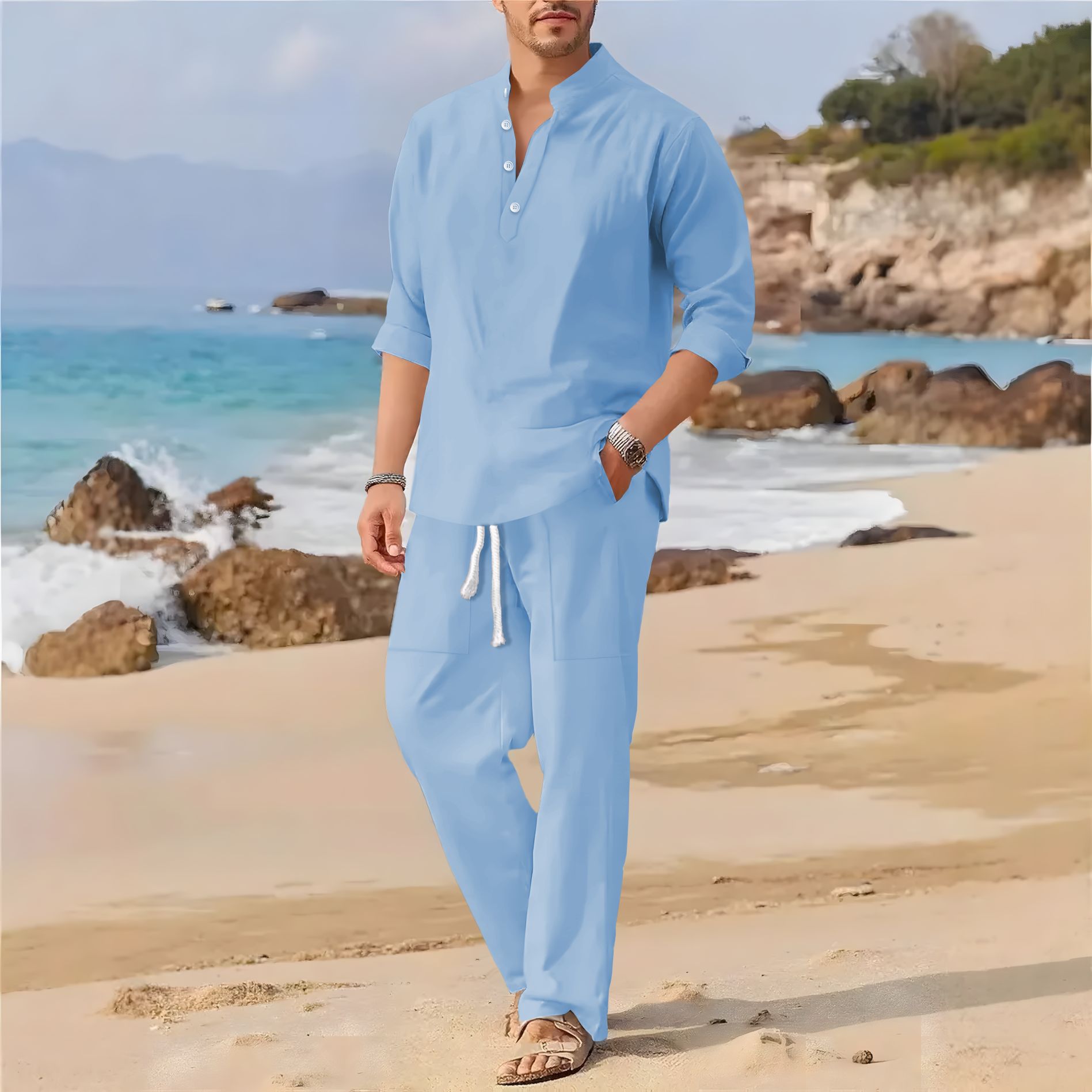Мужской повседневный костюм из – обзор и цена Men'S Formal Beach Wear