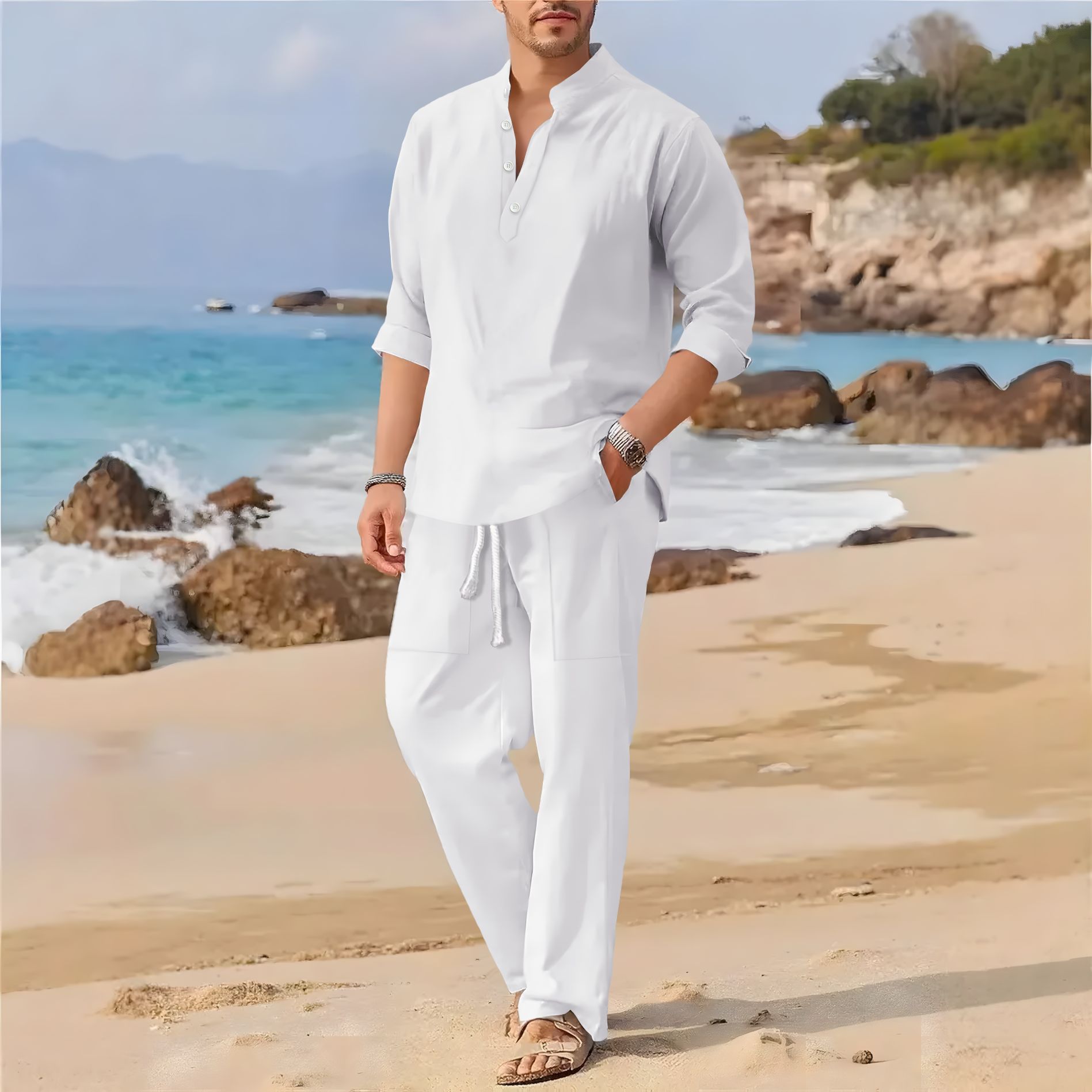 Мужской повседневный костюм из – обзор и цена Men'S Formal Beach Wear
