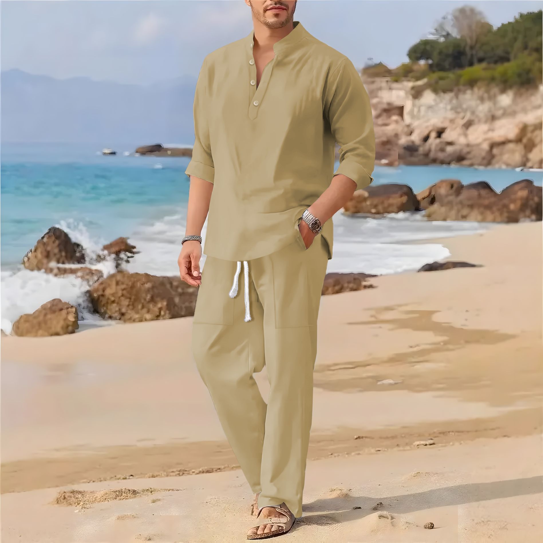 Мужской повседневный костюм из – обзор и цена Men'S Formal Beach Wear