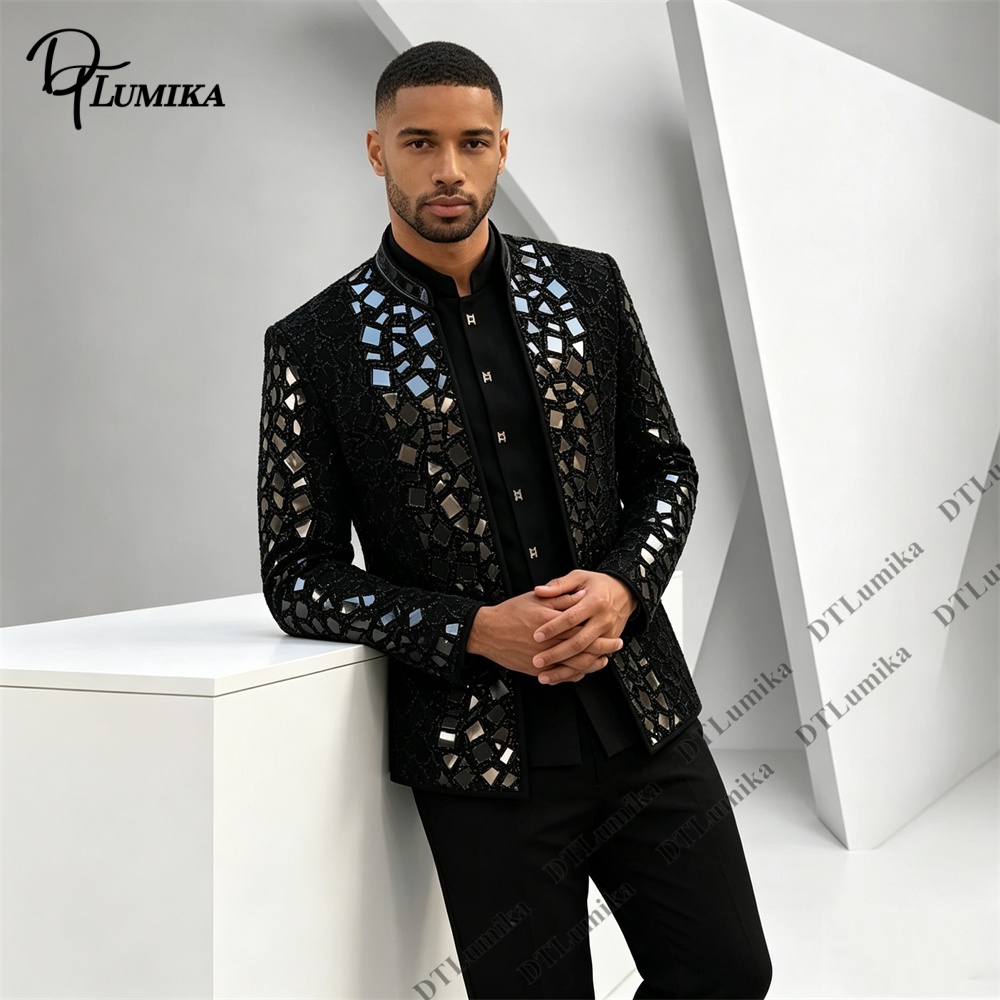 Мужской черный костюм с воротн – обзор и цена Men Formal Wear Pants