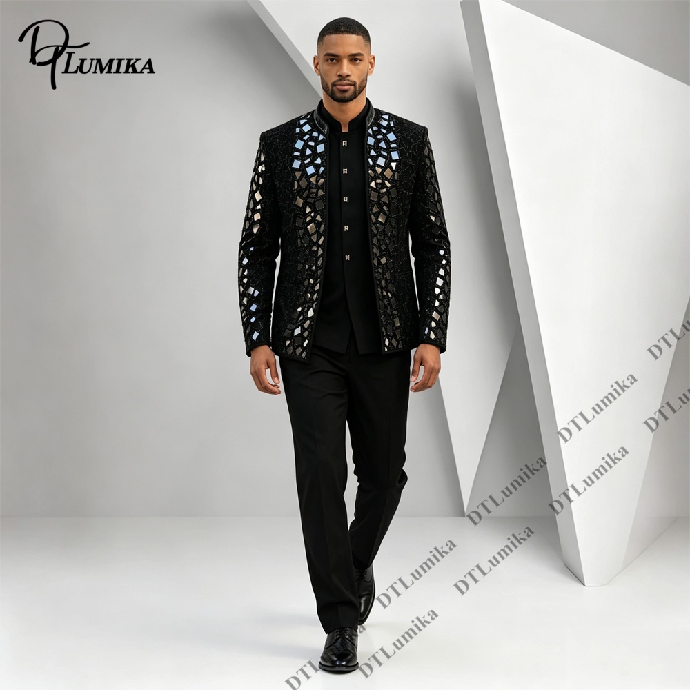 Мужской черный костюм с воротн – обзор и цена Men Formal Wear Pants