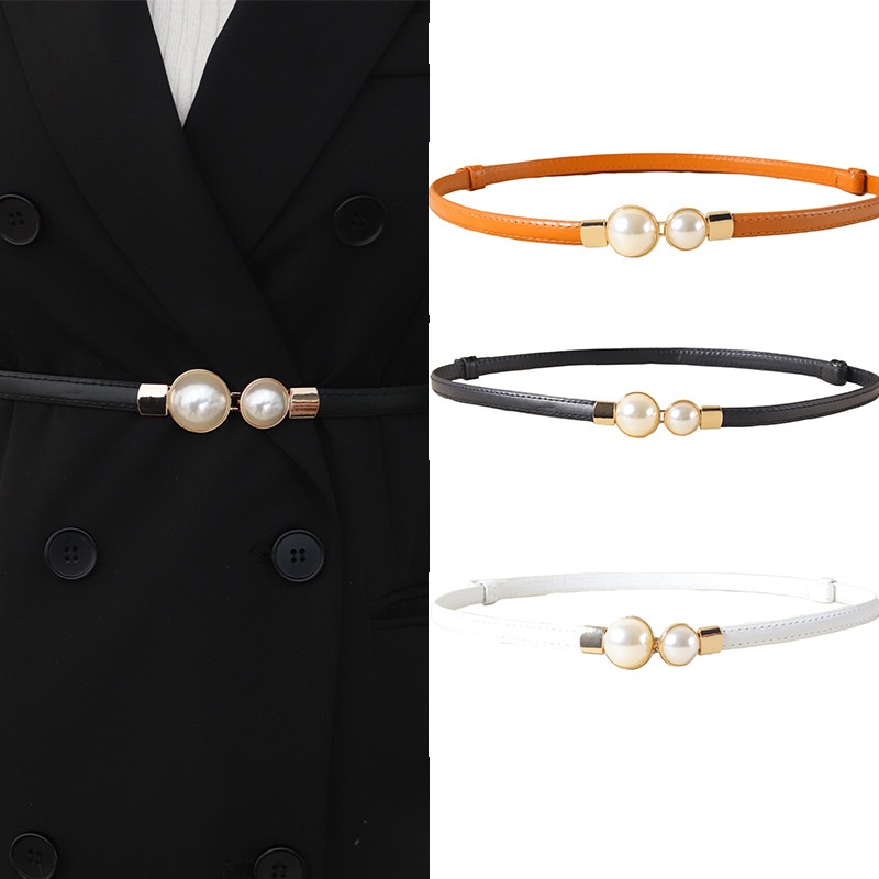 Элегантный винтажный жемчужный – обзор и цена Formal Belt Leather Thin