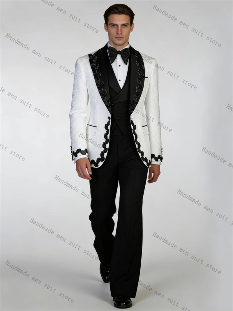 Белый с черным мужской костюм- – обзор и цена Men Formal Wear Black And White