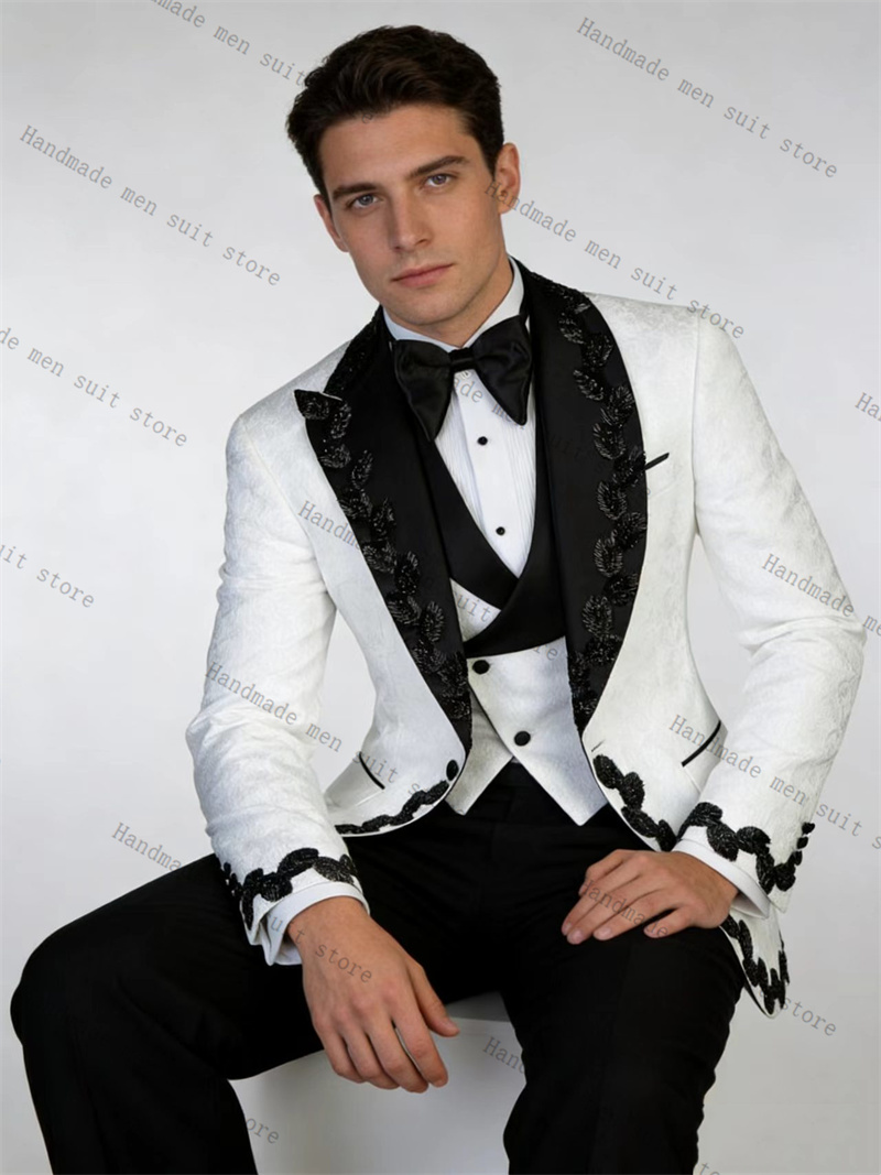 Белый с черным мужской костюм- – обзор и цена Men Formal Wear Black And White