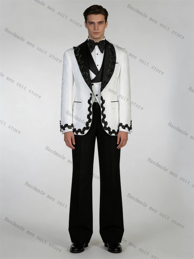 Белый с черным мужской костюм- – обзор и цена Men Formal Wear Black And White